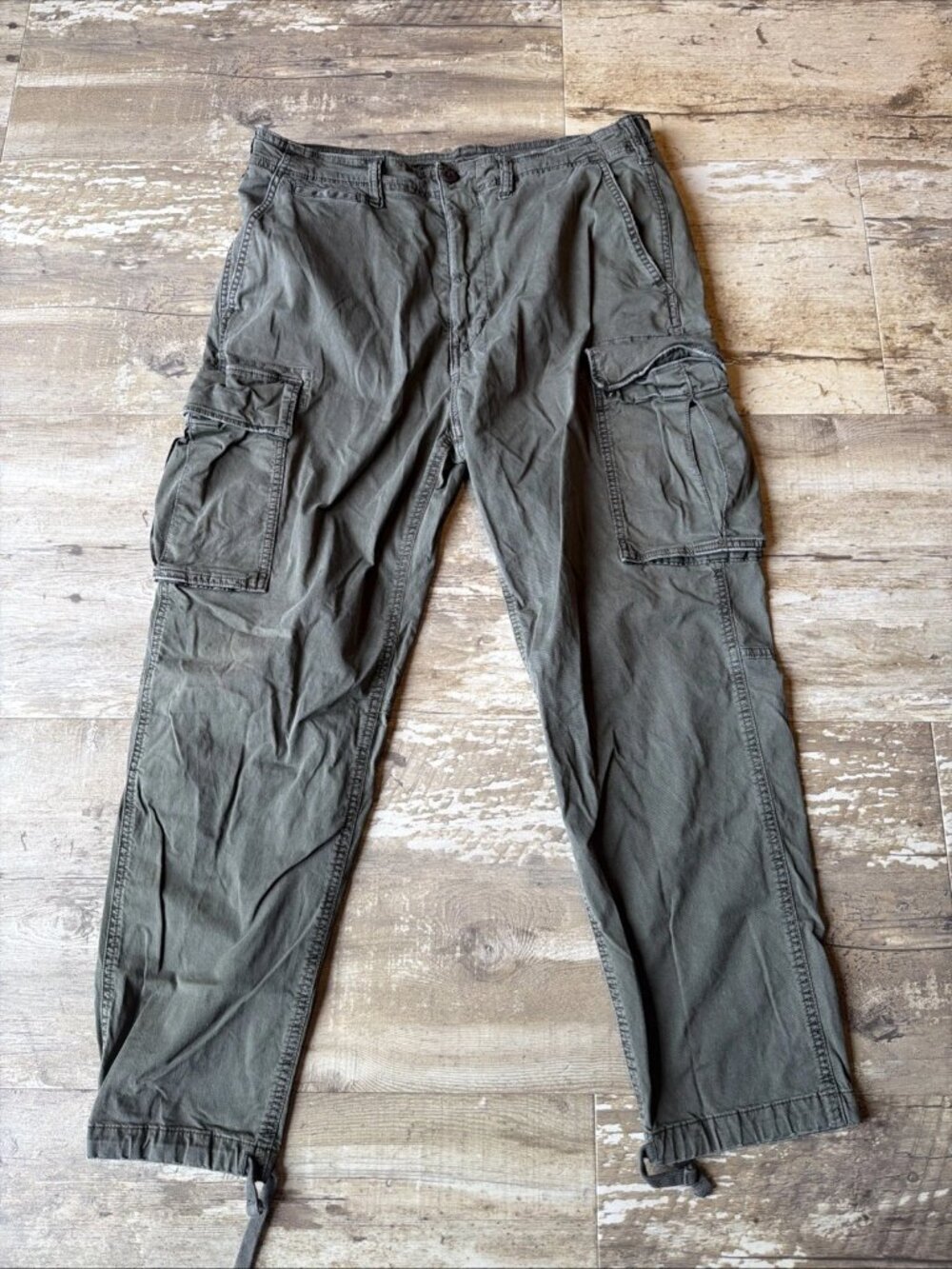 AMERICAN EAGLE Cargo Pants Army Green Flex Stretch Utility Men’s 32x30